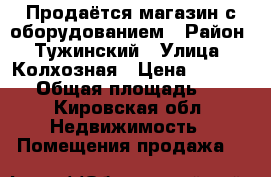 Продаётся магазин с оборудованием › Район ­ Тужинский › Улица ­ Колхозная › Цена ­ 600 000 › Общая площадь ­ 46 - Кировская обл. Недвижимость » Помещения продажа   